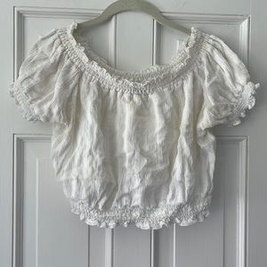 Show Me Your Mumu White cropped top
